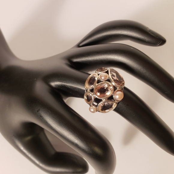 Silpada Sweet Embrace Faceted Stones & Pearls Ring - Picture 7 of 7